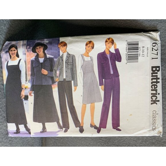 Butterick Misses Dress Jacket Pants Sewing Pattern Sz 8-12 6271 - uncut - Picture 4 of 4